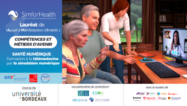 Illustration représentant l'annonce de SimforHealth lauréat de l'Appel à Manifestation d'Intérêt Compétences et Métiers d'Avenir 2030 AMI CMA