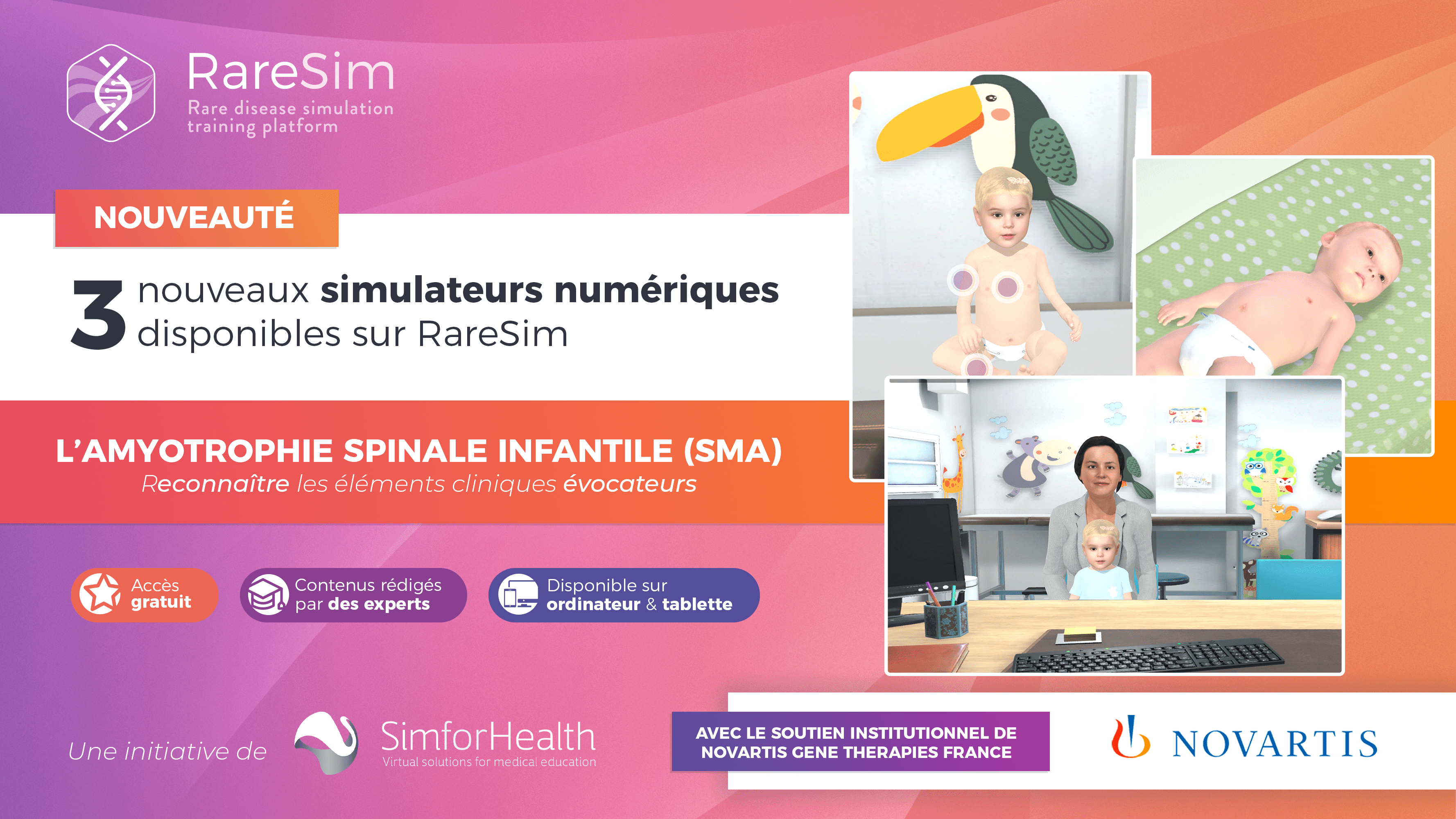 Visuel annonçant les nouveaux simulateurs de RareSim sur SMA